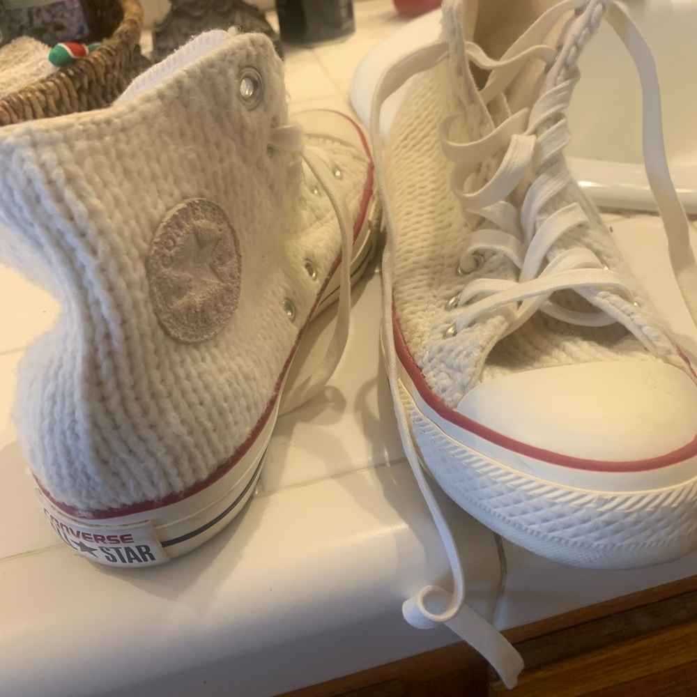 Converse Cream Canvas High-Tops
